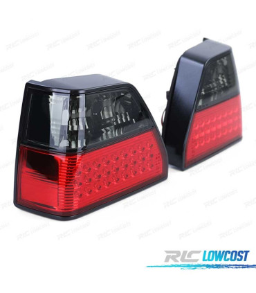 FEUX ARRIÈRE POUR VOLKSWAGEN VW GOLF 2 83-91 LED ROUGE FUMÉ