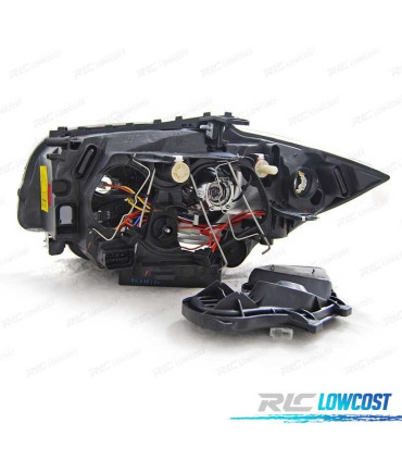 PHARES BMW E81 E87 E82 E88 YEUX ANGE FOND CHROME GRIS