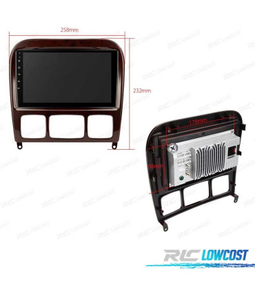 AUTORADIO GPS ANDROID 10 Mo CLASSE S W220 98-05