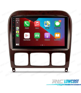 AUTORADIO 9″ GPS ANDROID 13 MERCEDES CLASSE S W220 98-05