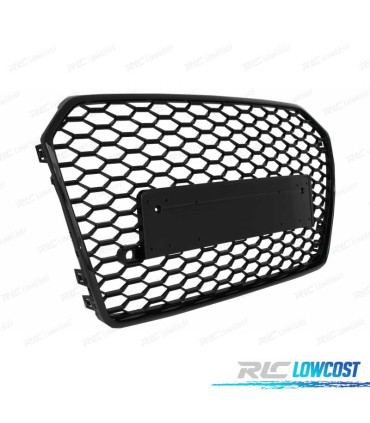 CALANDRE AUDI A6 4G 14-18 LOOK RS6 NOIR BRILLANT