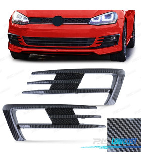 GRILLES ANTIBROUILLARD POUR VOLKSWAGEN VW GOLF 7 12-17 LOOK GTI CARBONE