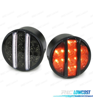 CLIGNOTANTS AVANT POUR JEEP WRANGLER JK 07- LED NOIR FUMÉ