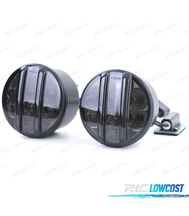 CLIGNOTANTS AVANT POUR JEEP WRANGLER JK 07- LED NOIR FUMÉ