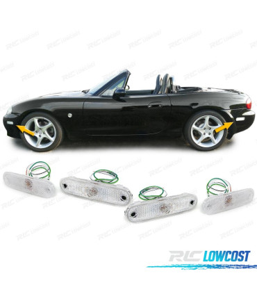 CLIGNOTANTS LATÉRAUX POUR MAZDA MX5 89-05 BLANC