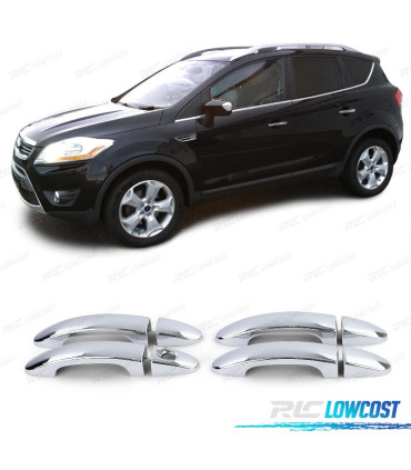 COQUES DE POIGNÉES DE PORTE FORD KUGA I 08-12 CHROMÉ