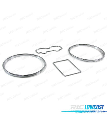 CONTOURS TABLEAU DE BORD POUR VOLKSWAGEN VW GOLF 4 95-06 BORA 98-05 CHROMÉ
