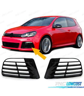 GRILLES ANTIBROUILLARD VOLKSWAGEN VW GOLF 6 5K1 09-13 R20 NOIR BRILLANT