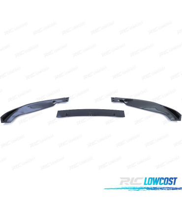 SPOILER LAME AVANT BMW E46 COUPE CABRIO 99-06 LOOK M NOIR BRILLANT