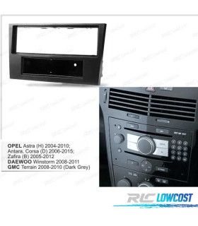 FACADE AUTORADIO1-DIN NOIR POUR OPEL DAEWOO