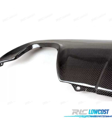 DIFFUSEUR BMW E60 E61 LOOK M DOUBLE SORTIE CARBONE