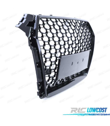 CALANDRE AUDI A4 B9 15-19 LOOK RS4 NOIR BRILLANT PDC