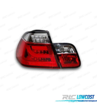FEUX ARRIÈRE BMW E46 01-05 LED LOOK CELIS ROUGE CHROMÉ