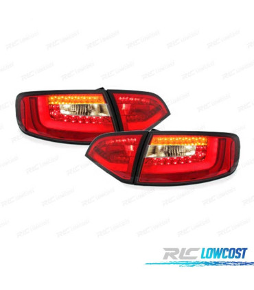 FEUX ARRIÈRE POUR AUDI A4 B8 07-11 AVANT LED DYNAMIQUE ROUGE CLAIR