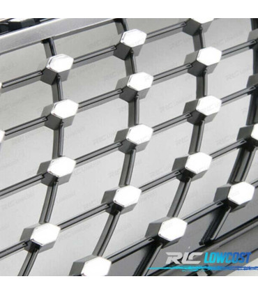 CALANDRE MERCEDES CLASSE CLA W117 16-18 LOOK DIAMOND NOIR CHROMÉ