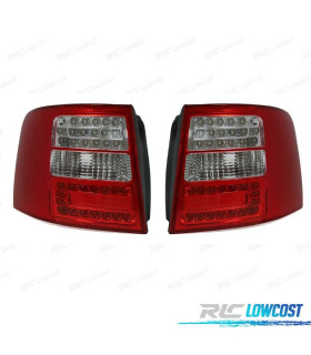 FEUX ARRIÈRE POUR AUDI A6 4B AVANT 97-04 LED ROUGE BLANC