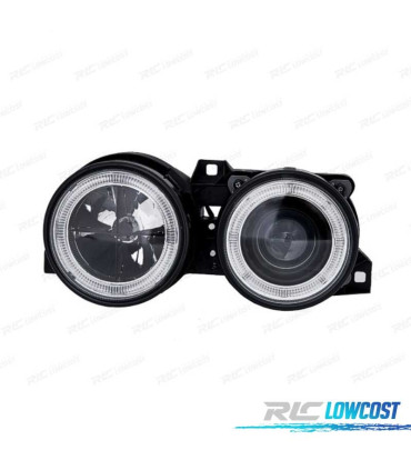 PHARES BMW SÉRIE 3 E30 82-94 ANGEL EYES FOND NOIR