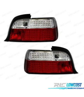 FEUX ARRIÈRE POUR BMW SÉRIE 3 E36 92-99 LED ROUGE CHROMÉ