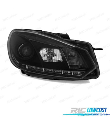 PHARES VOLKSWAGEN VW GOLF 6 08-12 DRL FOND NOIR