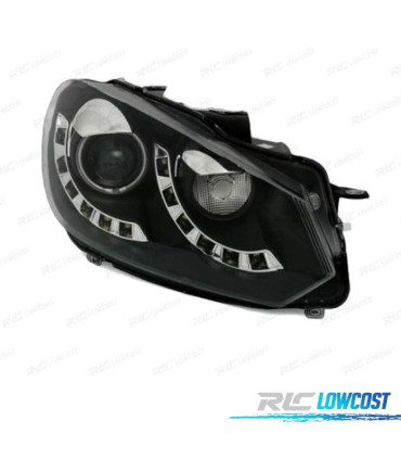 PHARES VOLKSWAGEN VW GOLF 6 08-12 DAYLIGHT ANGEL EYES FOND NOIR