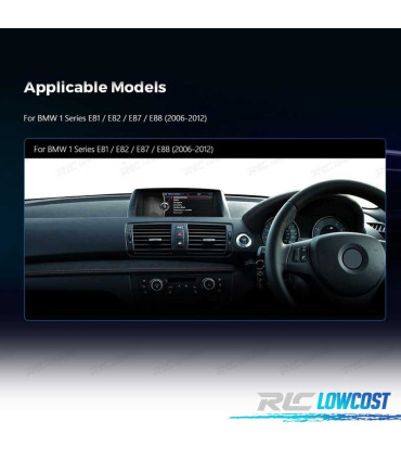 AUTORADIO GPS ANDROID 13 BMW E81 E82 E87 E88 06-12 CIC