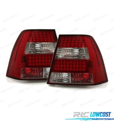 FEUX ARRIÈRE POUR VOLKSWAGEN VW BORA 1J 98-05 LED ROUGE CHROMÉ
