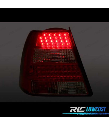 FEUX ARRIÈRE POUR VOLKSWAGEN VW BORA 1J 98-05 LED ROUGE CHROMÉ