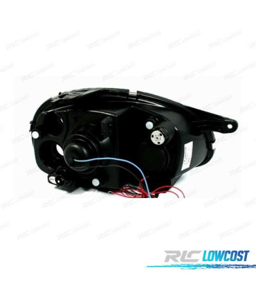 PHARES POUR OPEL CORSA B 93-00 ANGEL EYES FOND CHROMÉ ELEC.