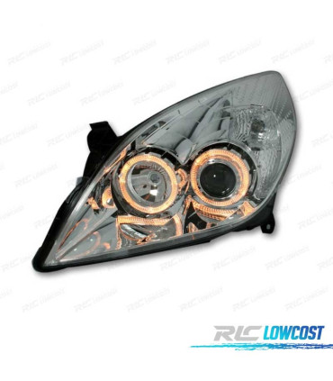 PHARES POUR OPEL VECTRA C 05-08, SIGNUM 05-08 ANGEL EYES FOND CHROMÉ