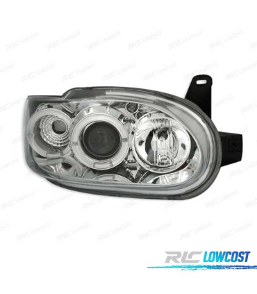 PHARES POUR FORD ESCORT 95-00 ANGEL EYES FOND CHROMÉ