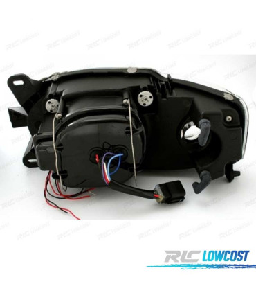 PHARES POUR FORD ESCORT 95-00 ANGEL EYES FOND CHROMÉ