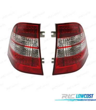 FEUX ARRIÈRE MERCEDES ML W163 98-05 LED ROUGE CHROMÉ