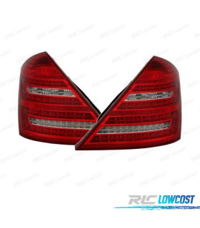 FEUX ARRIÈRE POUR MERCEDES CLASSE S W221 05-11 LED ROUGE CHROMÉ