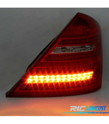 FEUX ARRIÈRE POUR MERCEDES CLASSE S W221 05-11 LED ROUGE CHROMÉ