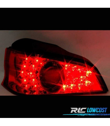 FEUX ARRIÈRE POUR PEUGEOT 106 96-04 LED FOND ROUGE