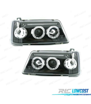 PHARES POUR PEUGEOT 205 90-96 ANGEL EYES FOND NOIR