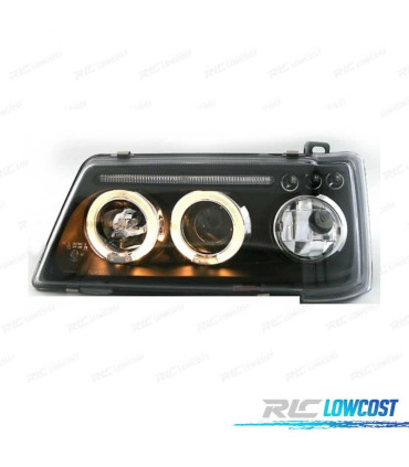 PHARES POUR PEUGEOT 205 90-96 ANGEL EYES FOND NOIR