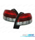 FEUX ARRIÈRE PEUGEOT 206 98-09 LED ROUGE CHROMÉ