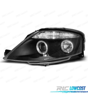 PHARES POUR CITROEN C3 03-09 ANGEL EYES FOND NOIR