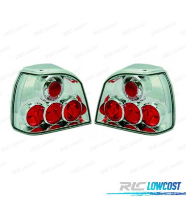 FEUX ARRIÈRE VOLKSWAGEN VW GOLF 3 91-97 FOND CHROMÉ LEX