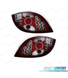 FEUX ARRIÈRE LED FORD KA 96-08 ROUGE CHROMÉ