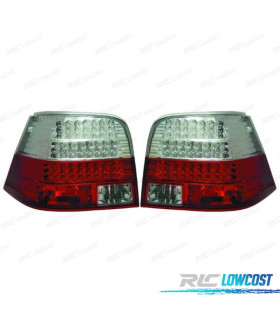 FEUX ARRIÈRE VOLKSWAGEN VW GOLF 4 97-03 LED ROUGE CHROMÉ