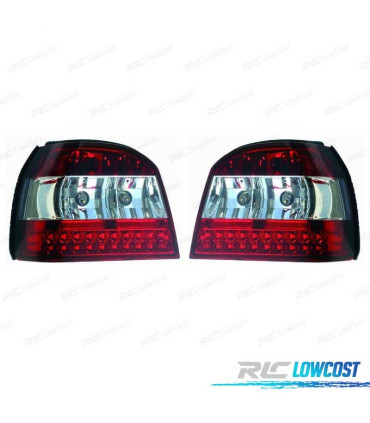 FEUX ARRIÈRE VOLKSWAGEN VW GOLF 3 91-97 LED ROUGE CHROMÉ