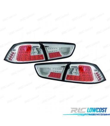 FEUX ARRIÈRE MITSUBISHI LANCER SEDAN 08- LED FOND CHROME
