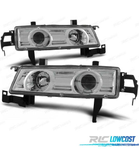 PHARES HONDA PRELUDE 92-96 ANGEL EYES FOND CHROMÉ