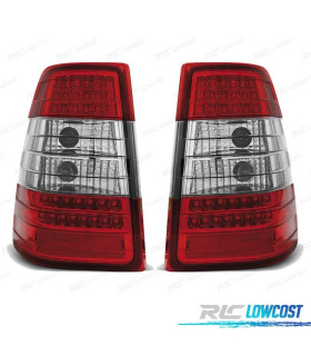 FEUX ARRIÈRE MERCEDES CLASSE E W124 85-95 ESTATE LED ROUGE CHROMÉ