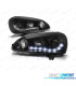 PHARES VOLKSWAGEN VW GOLF MK5 03-08 FOND NOIR LUMIÈRE DE JOUR LED