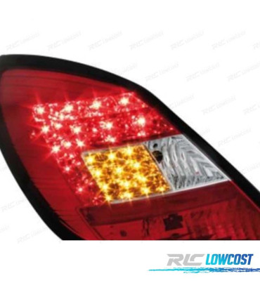 FEUX ARRIÈRE OPEL CORSA D 06-14 LED ROUGE CHROMÉ