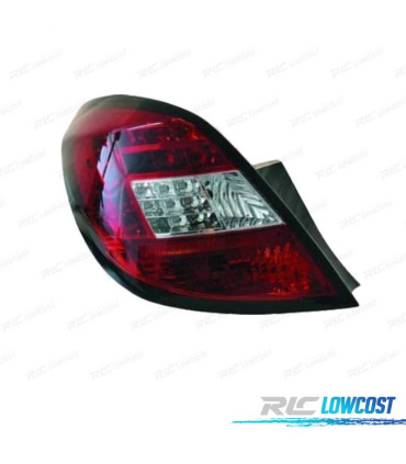 FEUX ARRIÈRE OPEL CORSA D 06-14 LED ROUGE CHROMÉ