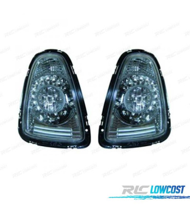 FEUX ARRIÈRE MINI COOPER 06-10 LED FOND CHROMÉ